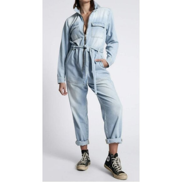 One Teaspoon Angel Claudia Overall Denim Jean Jumpsuit Small NWT - Picture 1 of 10
